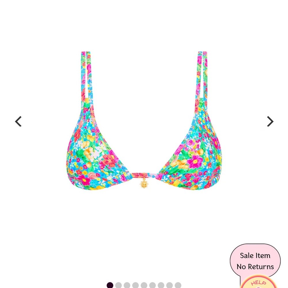 Floral Multicolor Bikini Top